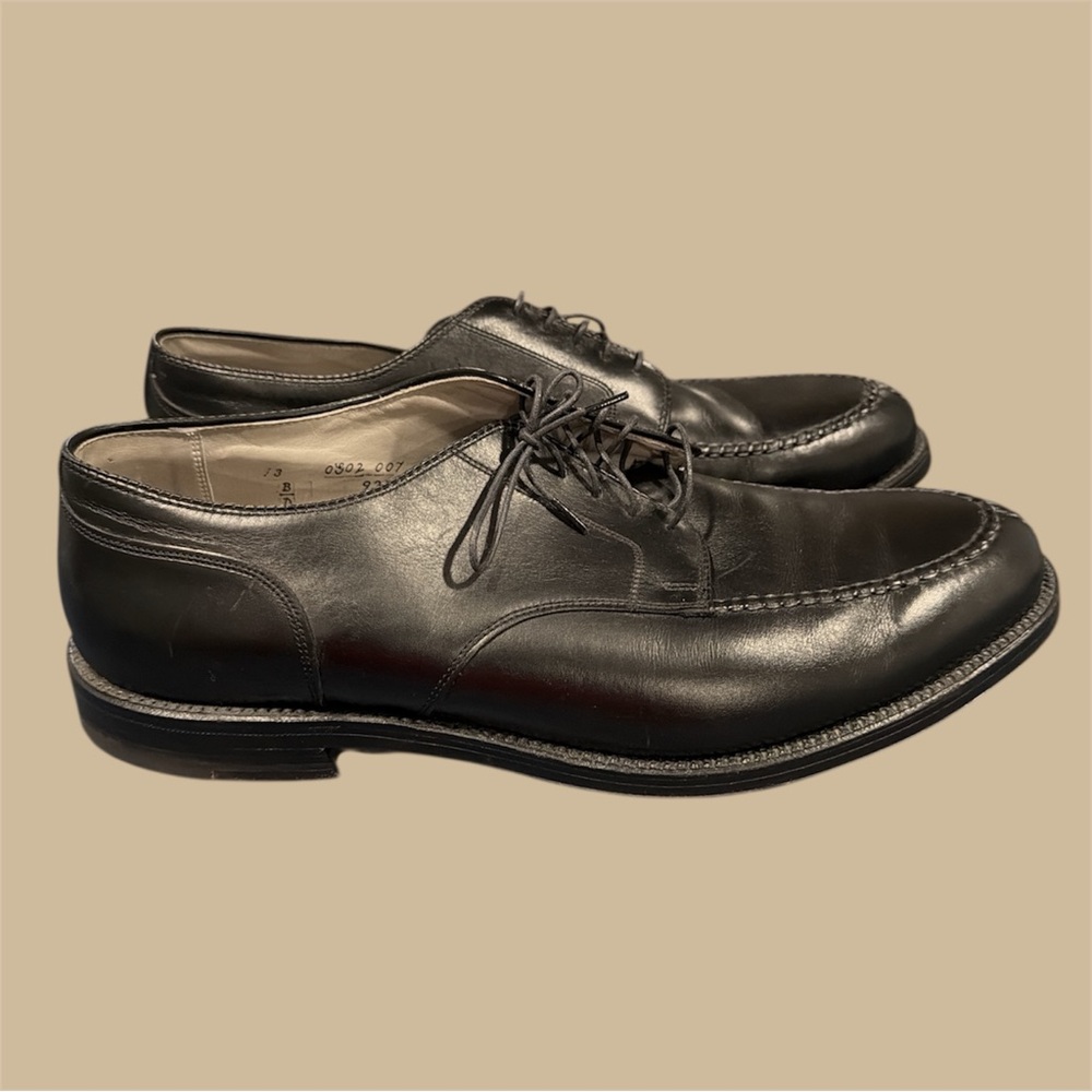 ALDEN 924 BLUCHER Black Leather Lace Up Mens Dress Shoes Oxfords 13 B USA